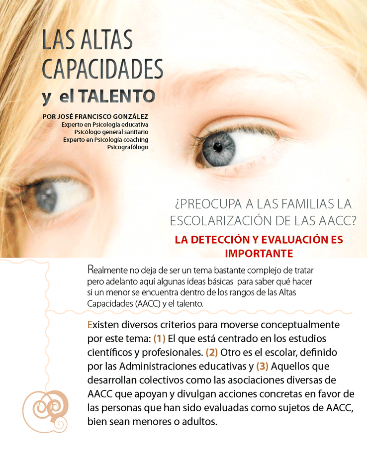 Altas capacidades, sobredotación, superdotados, AACC, talento, CI, Wisc, NEAE, necesidades específica de apoyo educativo, evaluación de alumnos altas capacidades, psicología educativa,