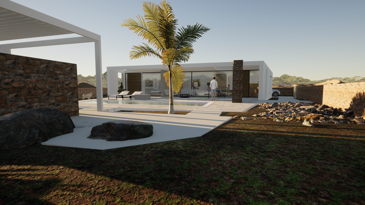 Próxima vivienda en Lajares para promotora Rutami. Obra terminada