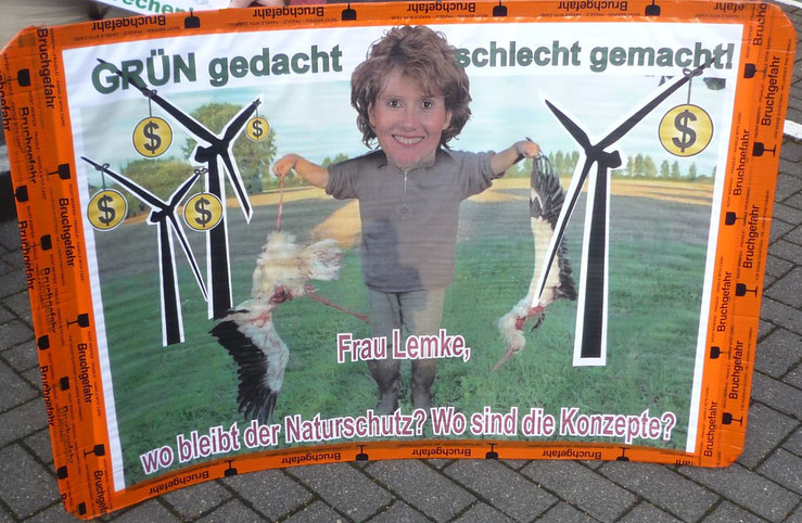 Sehr zutreffendes Plakat, aufgenommen am Rande der Sitzung der Planungsgemeinschaft im Juli 2015