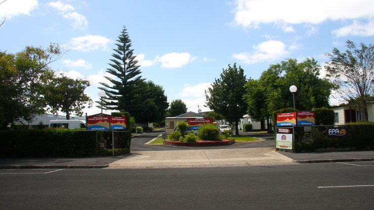 Eingang zum Central Caravan Park