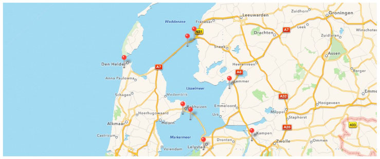 Den Helder - Enkhuizen - Lelystad - Kampen - Lemmer - Denhelder