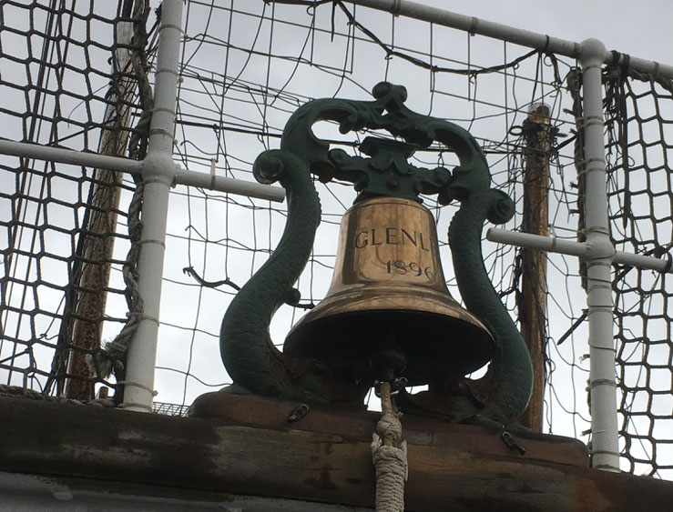 The bell of the tallship Glenlee in Glasgow