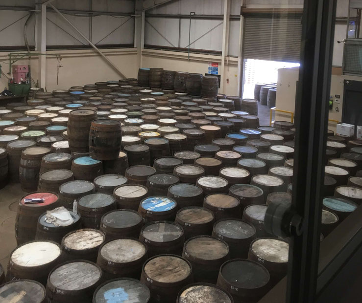 Casks at Speyside Cooperage