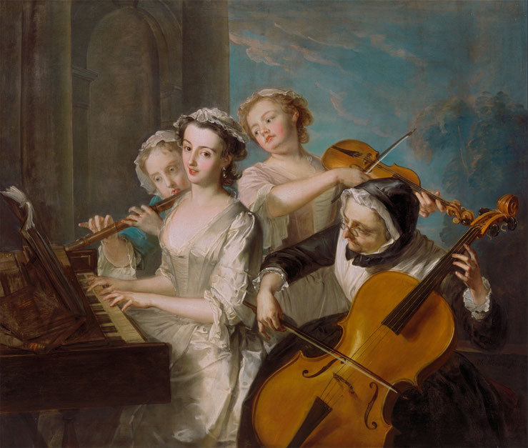 Philippe Mercier (1689-1760) "The Sense of Hearing" (ca. 1744-1747) | Art UK