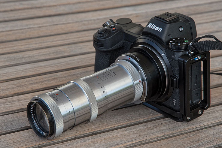 Alte Objektive an Digitalkameras: Triotar 4/13,5 cm mit Pixco-Adapter an Nikon Z7. Foto: bonnescape.de