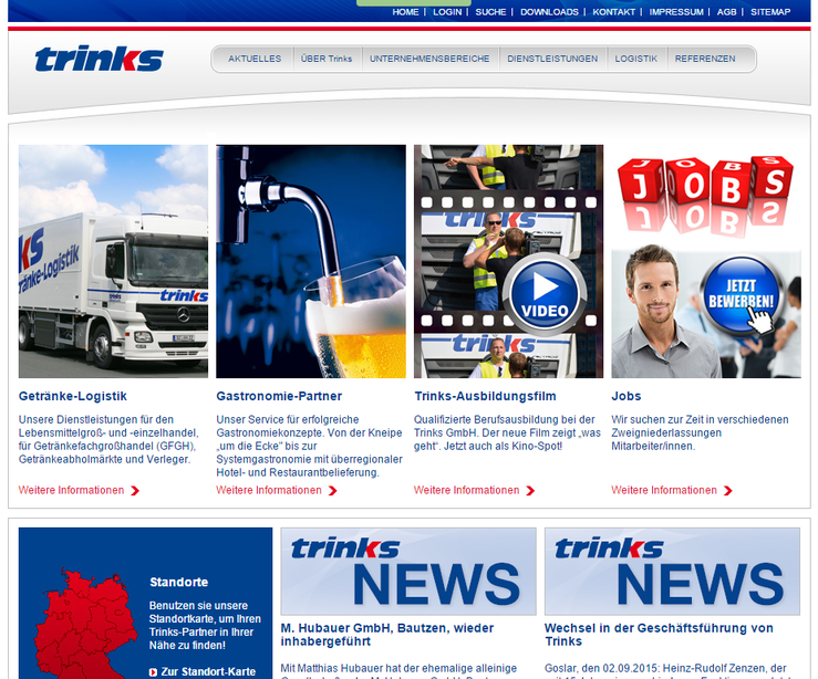 Homepage Trinks