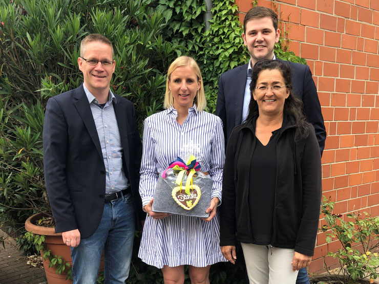 (v.l.n.r.) Thorsten Baumgart, Daniela Beihl MdL, Patrick Büker, Silke Wehmeier