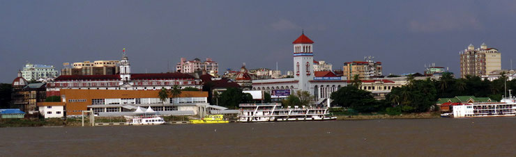Blick auf Yangon