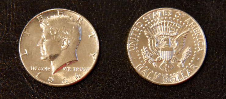 1964年製 ハーフダラー（90%銀） / 1964 Half Dollar Coins（90