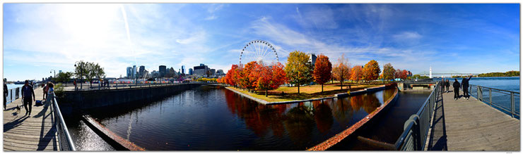 Panorama vom Riesenrad in Montréal, Kanada.