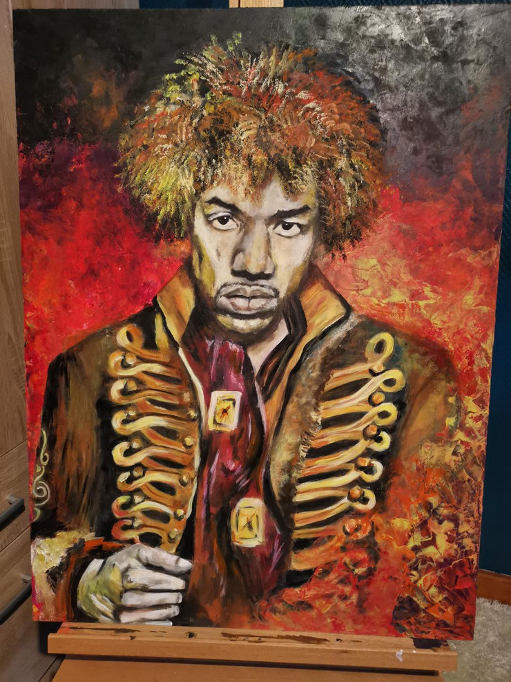 Jimmy Hendrix Acryl 