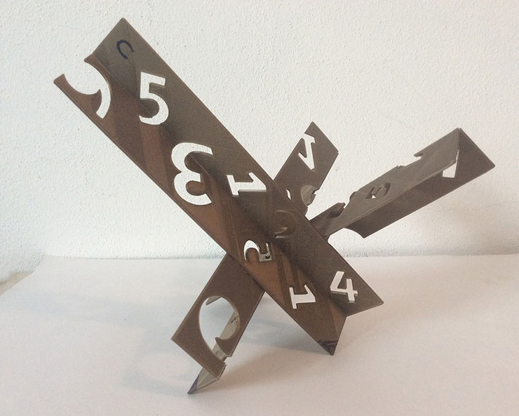 Maquette of the sculpture on white background
