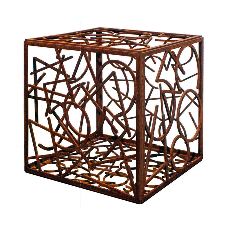 paolo-grassi-cube-77-corten-steel-sculpture-studio-view
