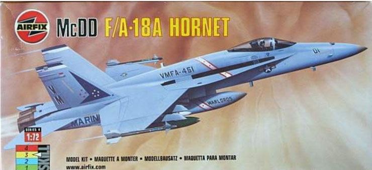2×A04032 A) F/A-18A Hornet VMFA-451 "Warloards" USMC USMC Beaufort 1990 - B) F/A-18A Hornet, VFA-15 "Valions" USS Theodore Roosevelt, 1991