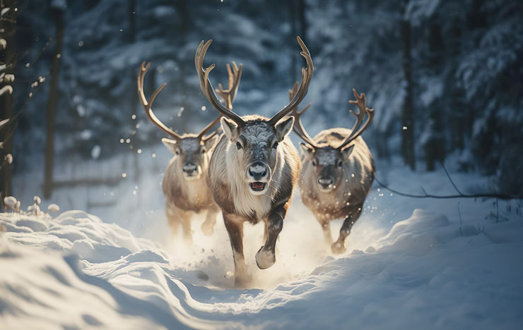 les rennes du pere noel