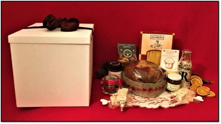 Natale 2019, cesto natalizio grande, Panetteria Mercato, Brera Milano.