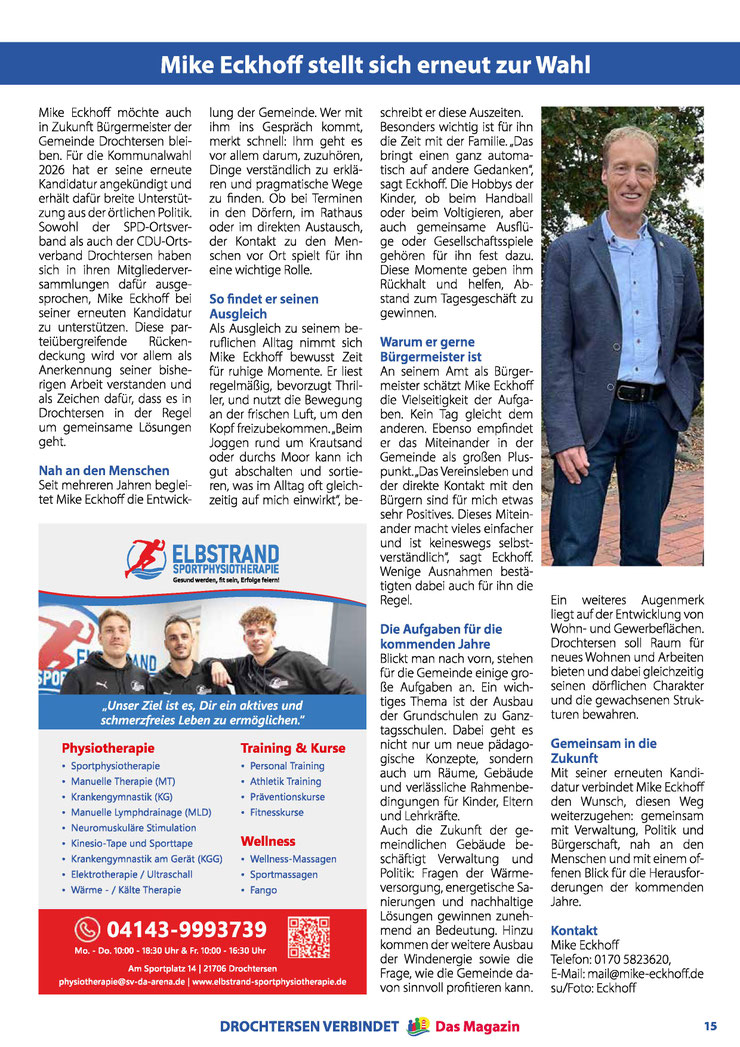 Drochtersen verbindet - Das Magazin - Ausgabe 2/2026