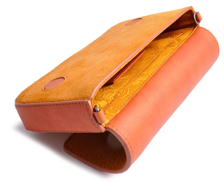 Trachtentasche orange . Dirndltasche . Crossovertasche . OSTWALD Traditional Craft