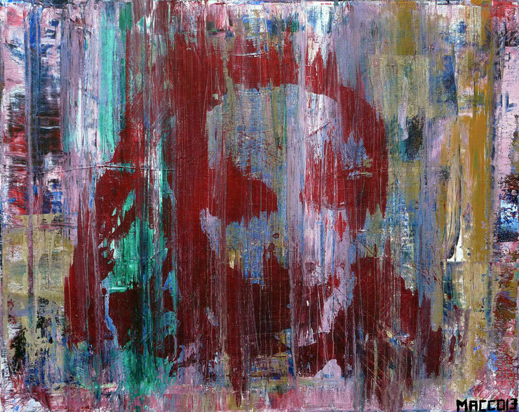 #378 – "Scarlet" – acrylic on canvas/ Acryl auf Leinwand – 40 x 50 cm – 220€
