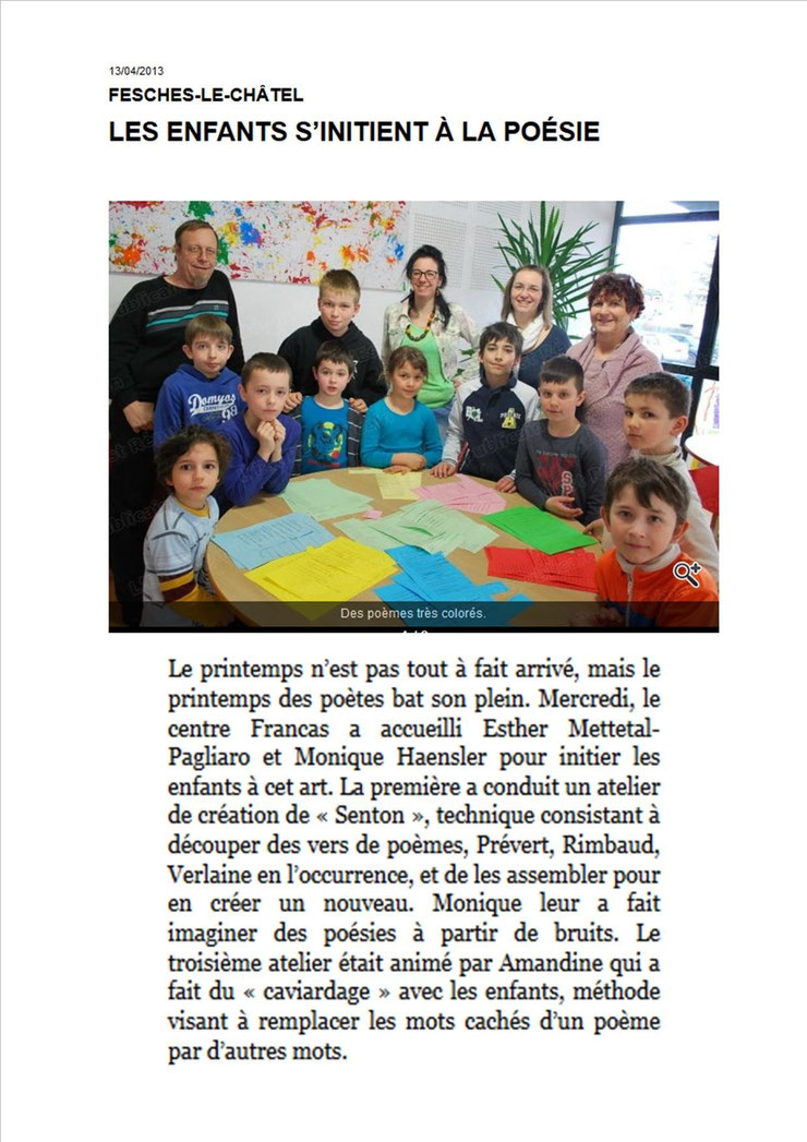 L'Est Républicain 13 avril 2013