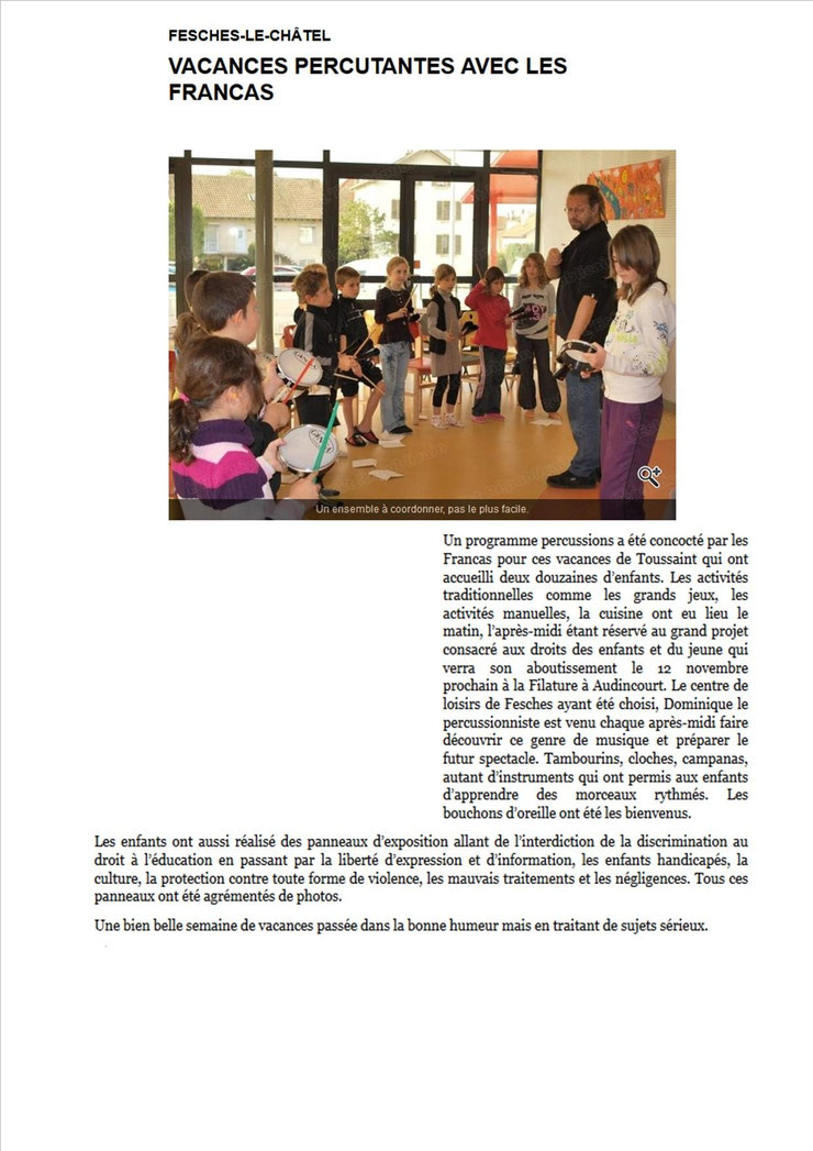 L'Est Républicain 1 novembre 2011