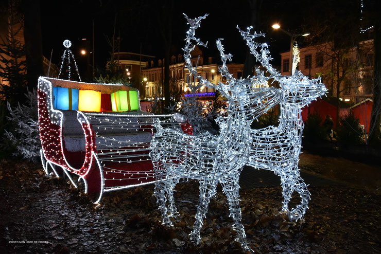 Traîneau du Père Noël, Amiens, photo non libre de droits