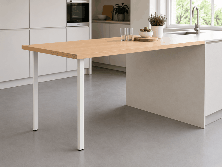 Pied de table droit en métal pour plan de travail de cuisine
