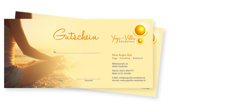 Gutschein verschenken Yoga-Villa Emsdetten