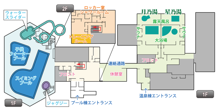 ゆ~ぷる木崎湖　施設MAP