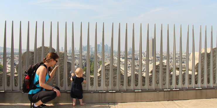 Arc de Triomphe Paris with Baby