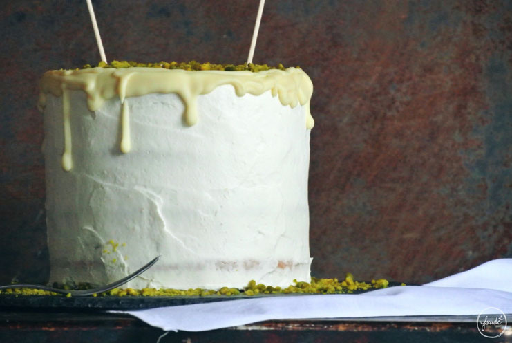 Pistazien Törtchen mit einer Creme aus Mascarpone und Mirabellen Likör  