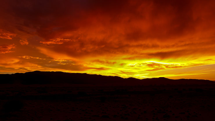 Embrasement sur le Namib