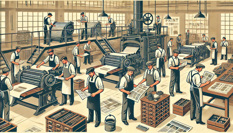 年賀状印刷の外注工場