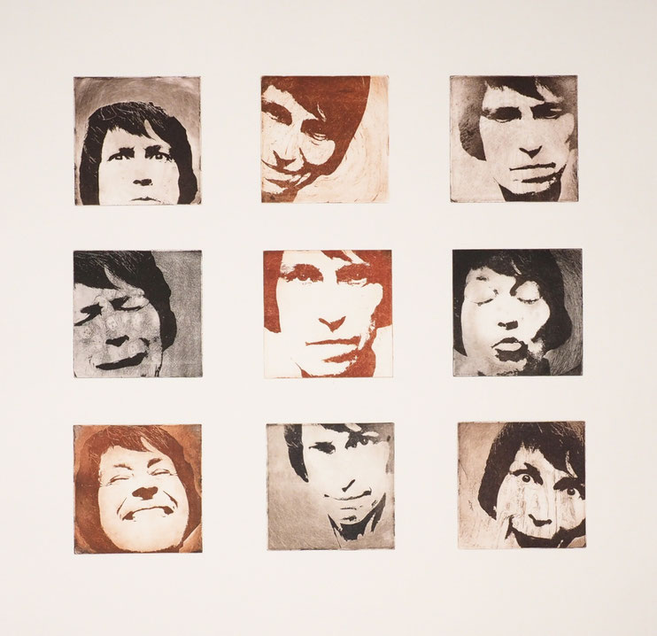 Portraits gedruckt von Katharina Lechner tiefdruckart