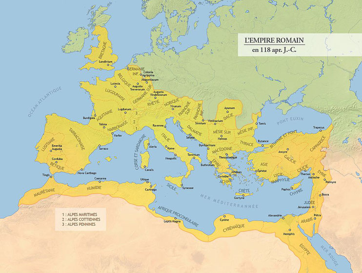 La bataille de Corinthe, en 146 av J-C, aboutit à la destruction totale de Corinthe par les Romains et marque le début de la période de domination romaine dans l'histoire grecque.  A partir de 146 av J-C, l’Empire romain est la puissance dominante.