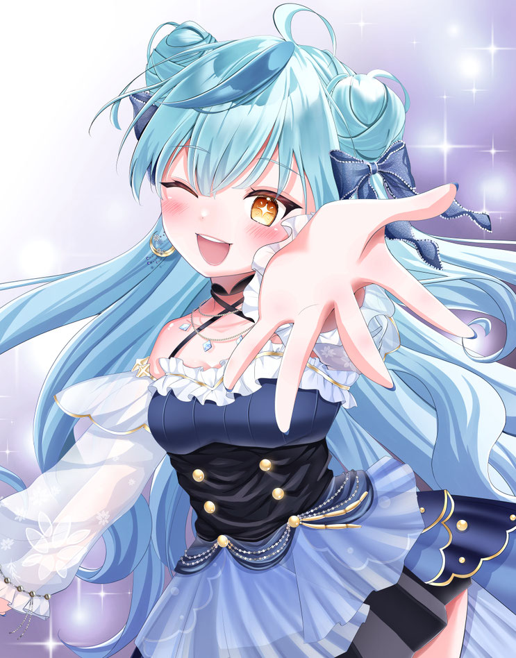 ロリ絵描きふみなが制作した、にじさんじ所属の珠乃井ナナのイラスト