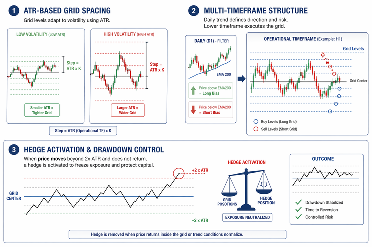 A Complete Multi-Timeframe Grid Trading Framework for Indices and Forex-Pratical Tutorial