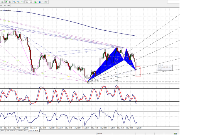 Zup pattern with Gann angles