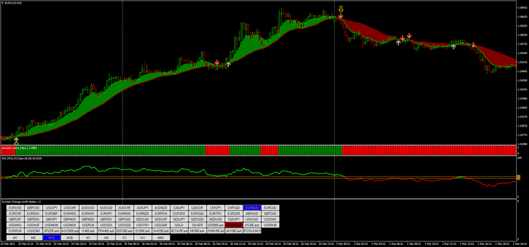 Ribbon with RSI Strategy