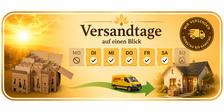 Versandtage für die Kalbsfußbrühe nach Hildegard von Bingen sind Dienstag bis Samstag.