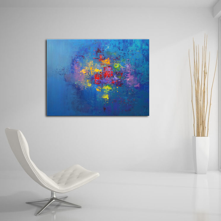 Acrylbilder kaufen, Acrylbild abstrakt, modern Art, modernes Acrylgemälde 120 x 80 cm, Unikat, Handgemalt, modern Art, Wandbilder XXL