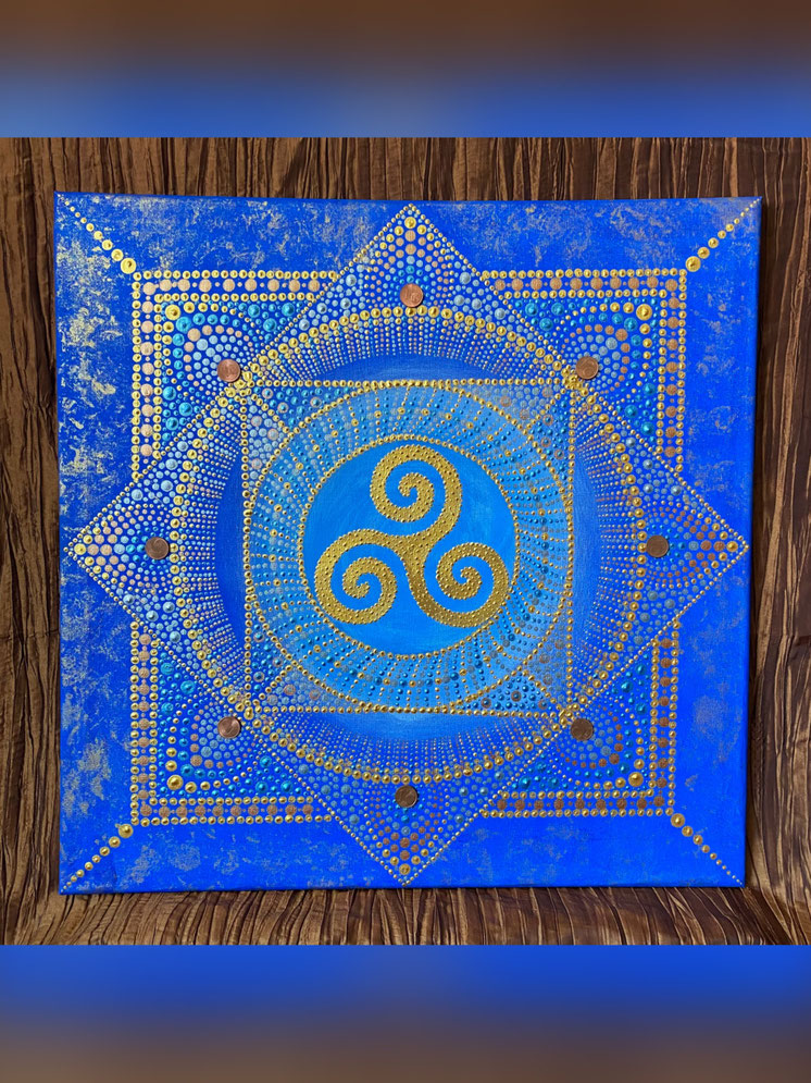 Keltisches Schutzsymbol "Triskele"    Bildgröße 50 x 50