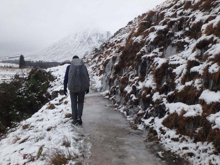 Icicles, Tyndrum to Bridge of Orchy, West Highland Way in December