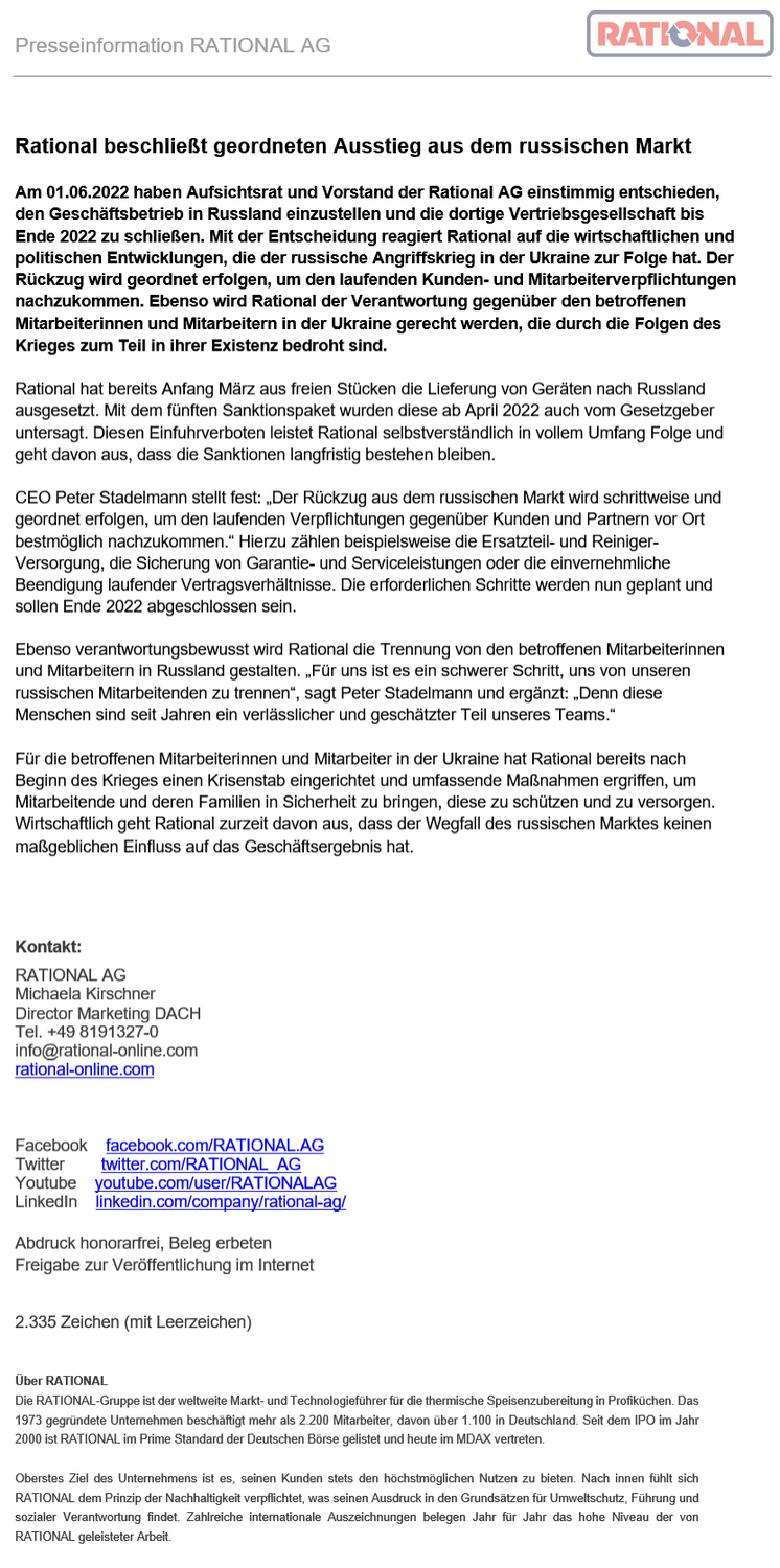 Pressemitteilung - Neues Werk und der 50.000. iVario: Rational am Standort Wittenheim im Elsass