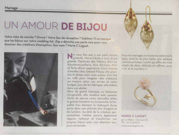 ZAP MAGAZINE - Marie C Laguet Atelier Bijouterie !