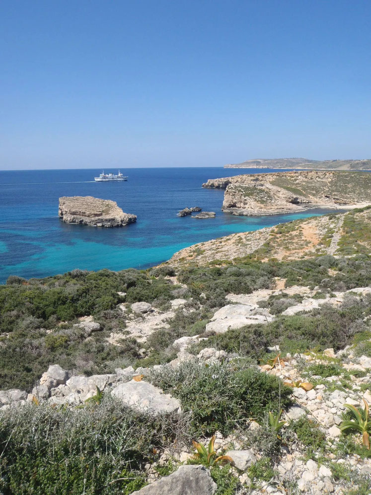 cliffs and sea,Comino, Malta