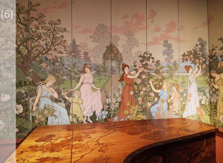 Papier peint printanier, Epoque Art Nouveau, dessiné par Prosper Tétrel, Musée des Arts Décoratifs de Paris
