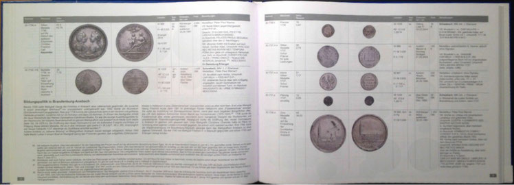 Auf 164 Seiten und in mehr als 1100 farbigen Darstellungen wird die Geschichte aus über dreieinhalb Jahrhunderten (Schwabacher) Prägetätigkeit von der Gotik bis zum Klassizismus lebendig.