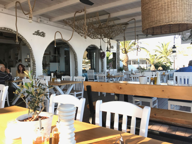 Mykonos Greece of penguins & elephants Kostantis restaurant