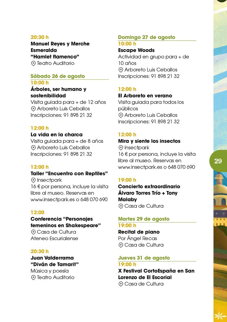 Programa de las Fiestas Patronales de San Lorenzo de El Escorial
